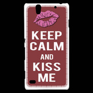 Coque Sony Xperia C4 Keep calm Girl Brique