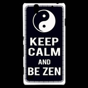 Coque Sony Xperia C4 Keep Calm Be Zen Noir