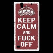 Coque Sony Xperia C4 Keep Calm Fuck Off Brique