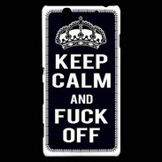 Coque Sony Xperia C4 Keep Callm Fuck Off Noir