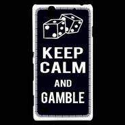 Coque Sony Xperia C4 Keep Calm Gamble Noir