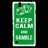 Coque Sony Xperia C4 Keep Calm Gamble Vert