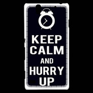 Coque Sony Xperia C4 Keep Calm Hurry up Noir