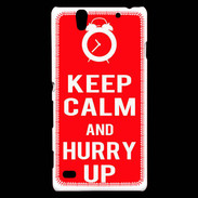 Coque Sony Xperia C4 Keep Calm Hurry up Rouge