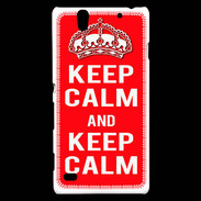Coque Sony Xperia C4 Keep Calm Rouge