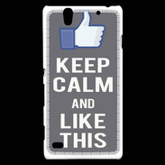 Coque Sony Xperia C4 Keep Calm Like This Gris