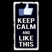 Coque Sony Xperia C4 Keep Calm Like This Noir