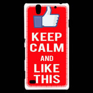 Coque Sony Xperia C4 Keep Calm Like This Rouge