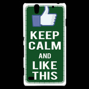Coque Sony Xperia C4 Keep Calm Like This Vert