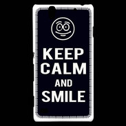 Coque Sony Xperia C4 Keep Calm Smile Noir