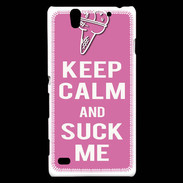 Coque Sony Xperia C4 Keep Calm Suck me Rose