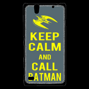 Coque Sony Xperia C4 Keep Calm Call Batman Gris