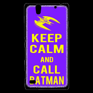 Coque Sony Xperia C4 Keep Calm Call Batman Violet