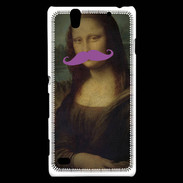 Coque Sony Xperia C4 Moustache Mona Lisa