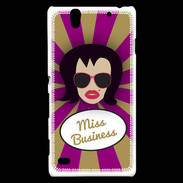 Coque Sony Xperia C4 Miss business Brune