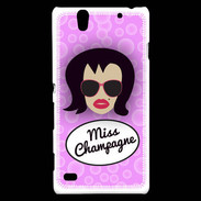 Coque Sony Xperia C4 Miss Champagne Brune