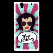 Coque Sony Xperia C4 Miss Clubbing Brune