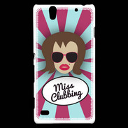 Coque Sony Xperia C4 Miss Clubbing Chatain