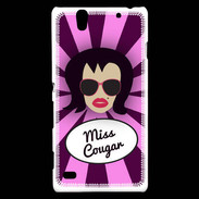 Coque Sony Xperia C4 Miss Cougar Brune