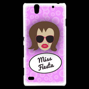 Coque Sony Xperia C4 Miss Fiesta Chatain