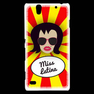Coque Sony Xperia C4 Miss Latina Brune