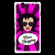 Coque Sony Xperia C4 Miss Shopping Brune