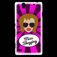 Coque Sony Xperia C4 Miss Shopping Rousse