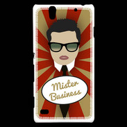 Coque Sony Xperia C4 Mister Business Brun
