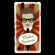 Coque Sony Xperia C4 Mister Business Chatain