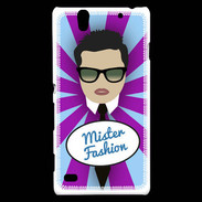Coque Sony Xperia C4 Mister Fashion Brun