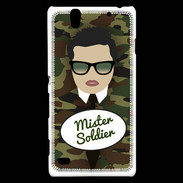 Coque Sony Xperia C4 Mister Soldier Brun