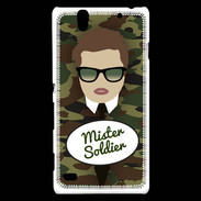 Coque Sony Xperia C4 Mister Soldier Chatain