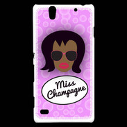 Coque Sony Xperia C4 Miss Champagne Black