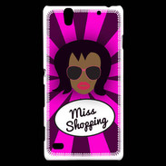 Coque Sony Xperia C4 Miss Shopping Black