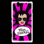 Coque Sony Xperia C4 Miss Swag Brune