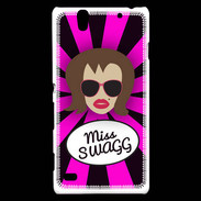 Coque Sony Xperia C4 Miss Swag Chatain