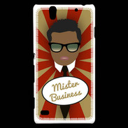 Coque Sony Xperia C4 Mister Business Black