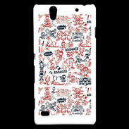 Coque Sony Xperia C4 Adishatz All Over Rugby YM