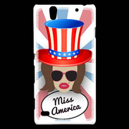 Coque Sony Xperia C4 Miss USA Chatain