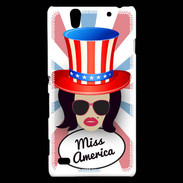 Coque Sony Xperia C4 Miss USA Brune