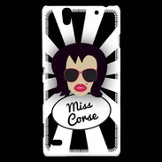 Coque Sony Xperia C4 Miss Corse Brune