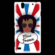 Coque Sony Xperia C4 Miss France Black