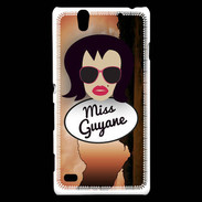 Coque Sony Xperia C4 Miss Guyane Brune
