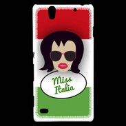 Coque Sony Xperia C4 Miss Italie Brune