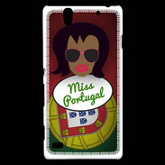 Coque Sony Xperia C4 Miss Portugal Black
