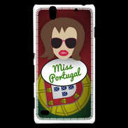 Coque Sony Xperia C4 Miss Portugal Chatain