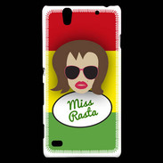 Coque Sony Xperia C4 Miss Rasta Chatain