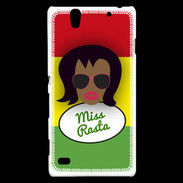 Coque Sony Xperia C4 Miss Rasta Black
