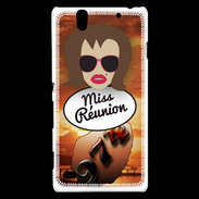 Coque Sony Xperia C4 Miss Réunion Chatain