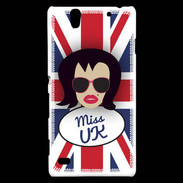 Coque Sony Xperia C4 Miss UK Brune